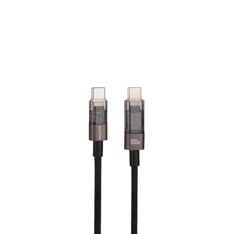 کابل سوپر فست شارژ تایپ سی 100 وات 2 متری MAXCO مدل MS03CC