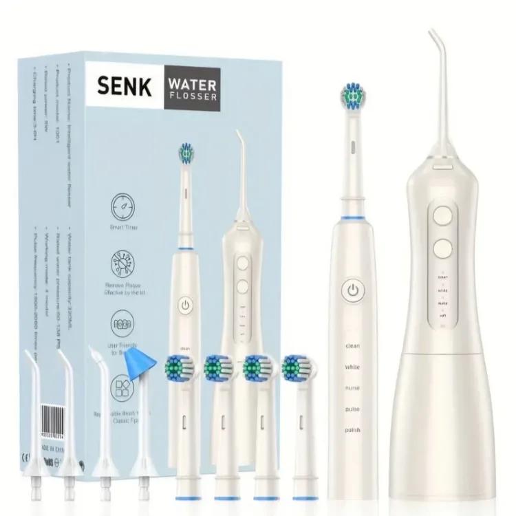 ست مسواک برقی و واترفلاسر SENK مدل S1001
