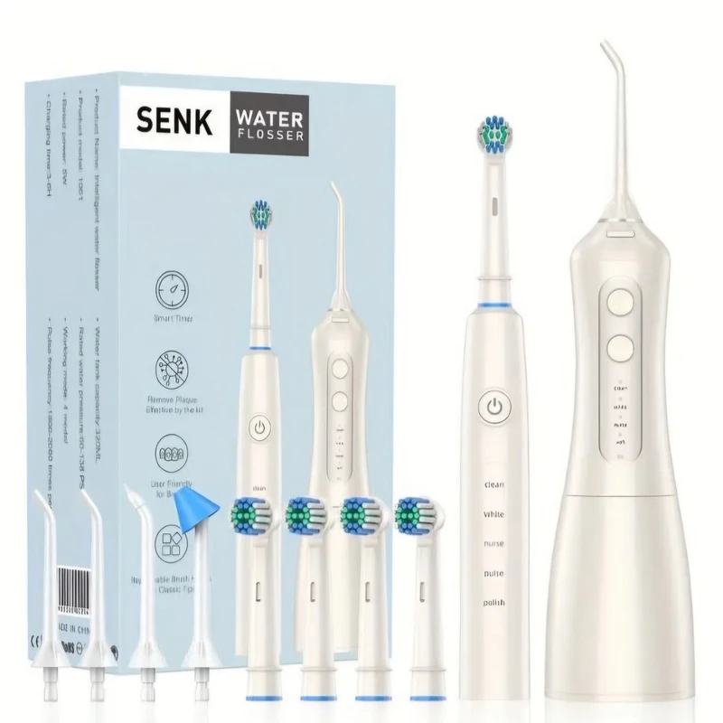 ست مسواک برقی و واترفلاسر SENK مدل S1001